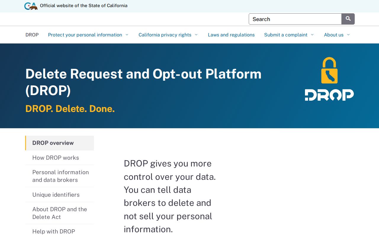 Stockton residents directory California data broker deletion platform