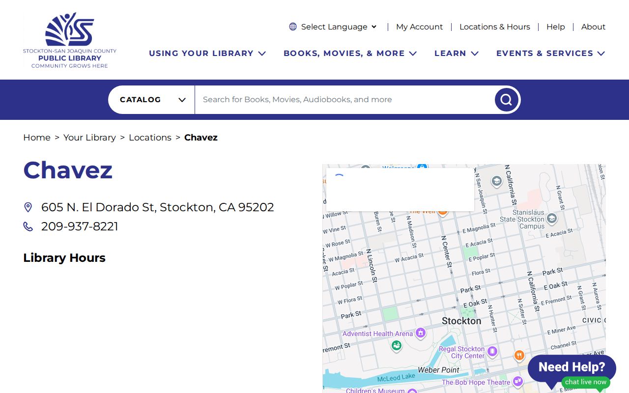 Stockton residents directory Cesar Chavez Library local history