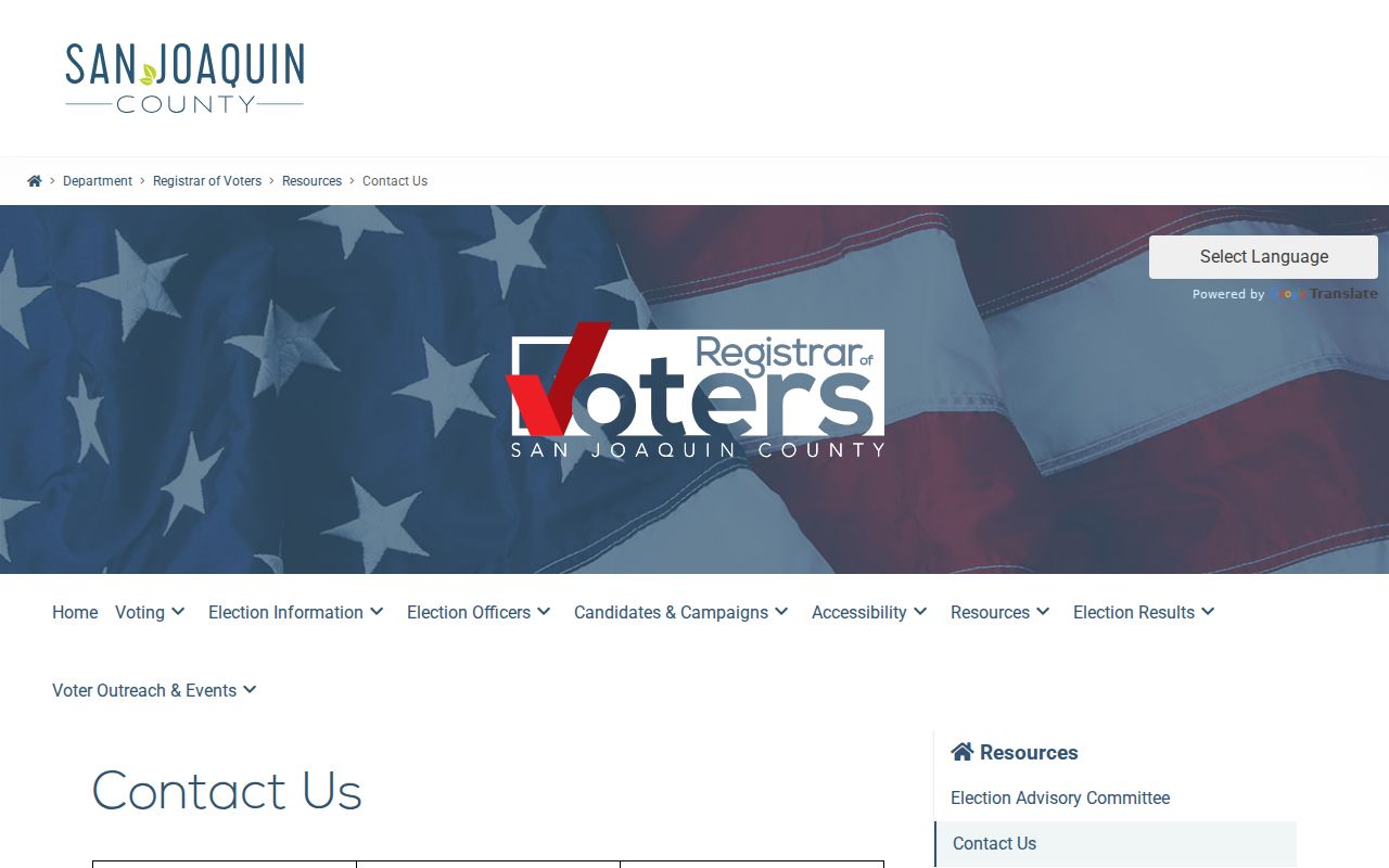 Stockton neighbors Registrar contact directory